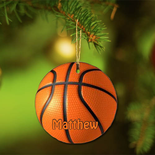 Basketball Ornament: Engraved Gift Collection